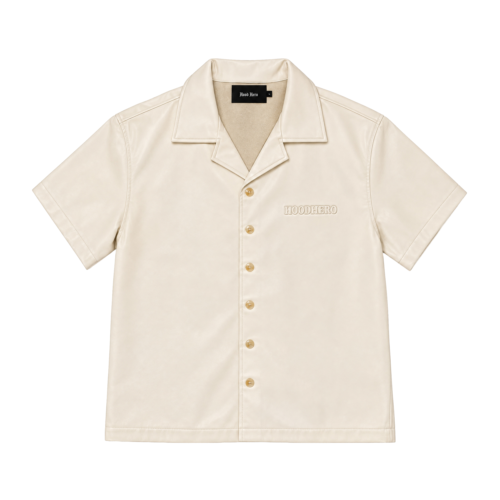 Leather Shirt Essential  - Cream